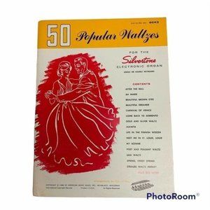 50 Popular Waltzes Book Vintage Silvertone Electronic Organ Keyboard USA 1966